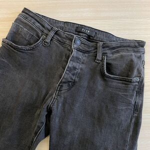 Neuw Iggy Skinny Jeans Men's Size 30 x 32‎ Black Distressed Denim Button Pockets